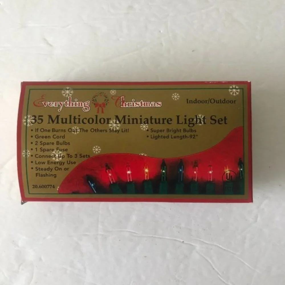 2 of 35 multicolor Miniature Light Sets Christmas
